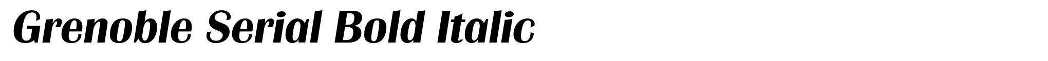 Grenoble Serial Bold Italic image
